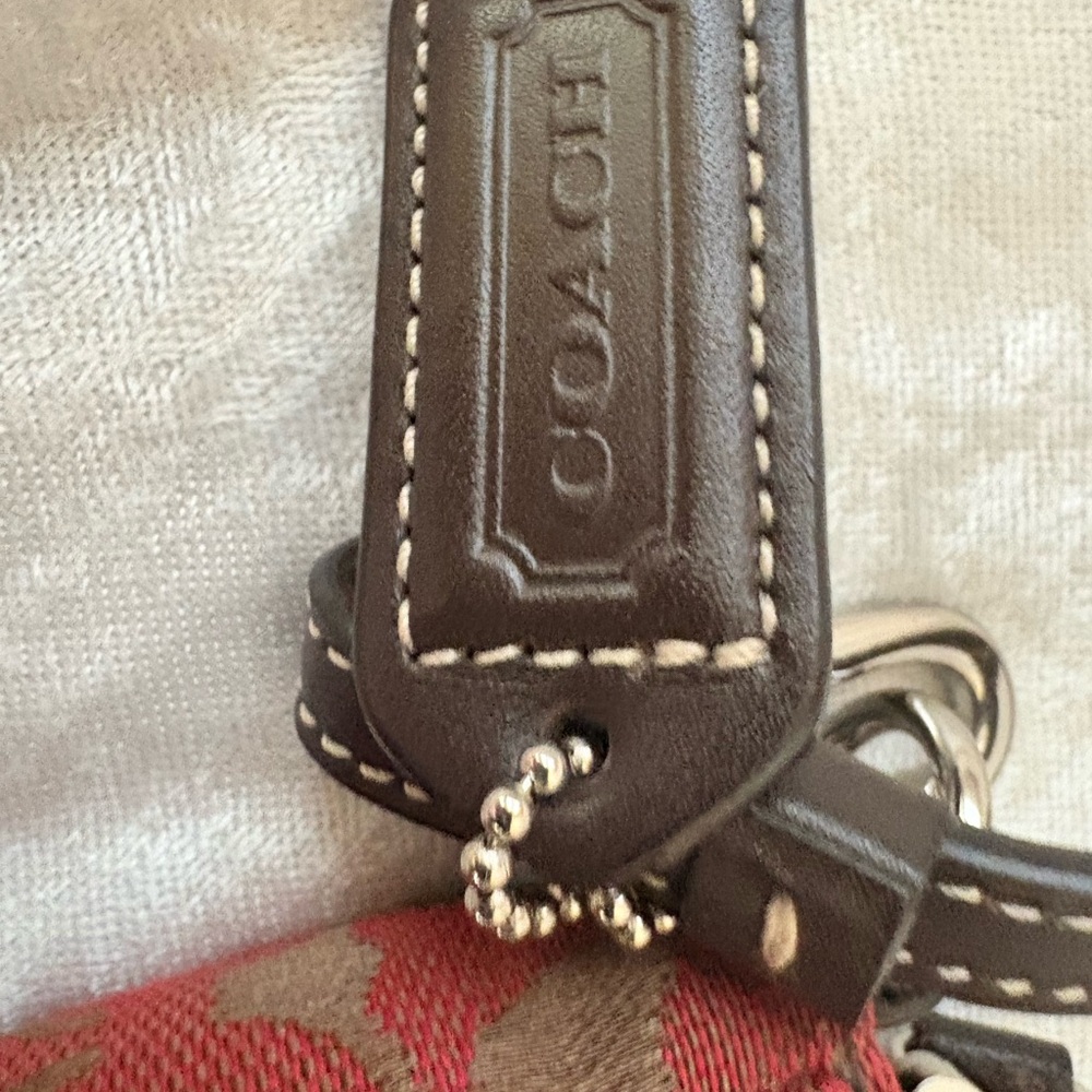 Coach Red and Brown Mini Bag - Picture 7 of 12